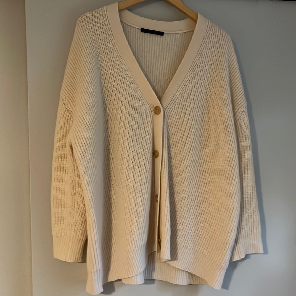Jenni kayne cashmere cocoon cardigan ivory size M